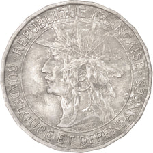 GUADELOUPE, Franc, 1921, KM #46, AU(50-53), Copper-Nickel, 25, Lecompte #57,...