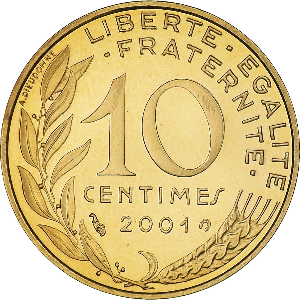 Coin, France, Marianne, 10 Centimes, 2001, Paris, Proof, MS(65-70)