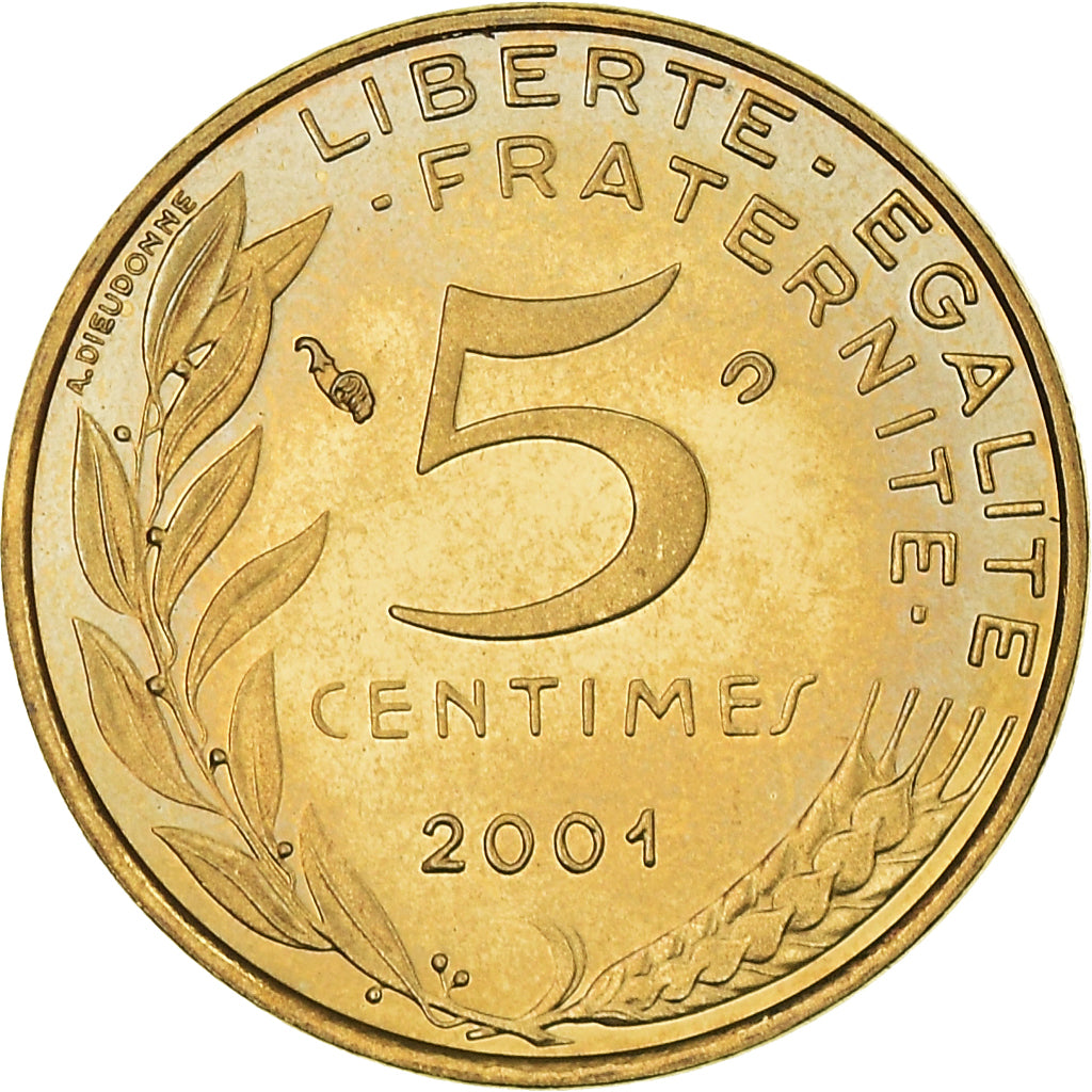 Coin, France, Marianne, 5 Centimes, 2001, Paris, Proof, MS(65-70)