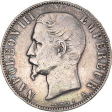 Munten, Frankrijk, Napoleon III, 5 Francs, 1855, Paris, FR+, Zilver, KM:782.1