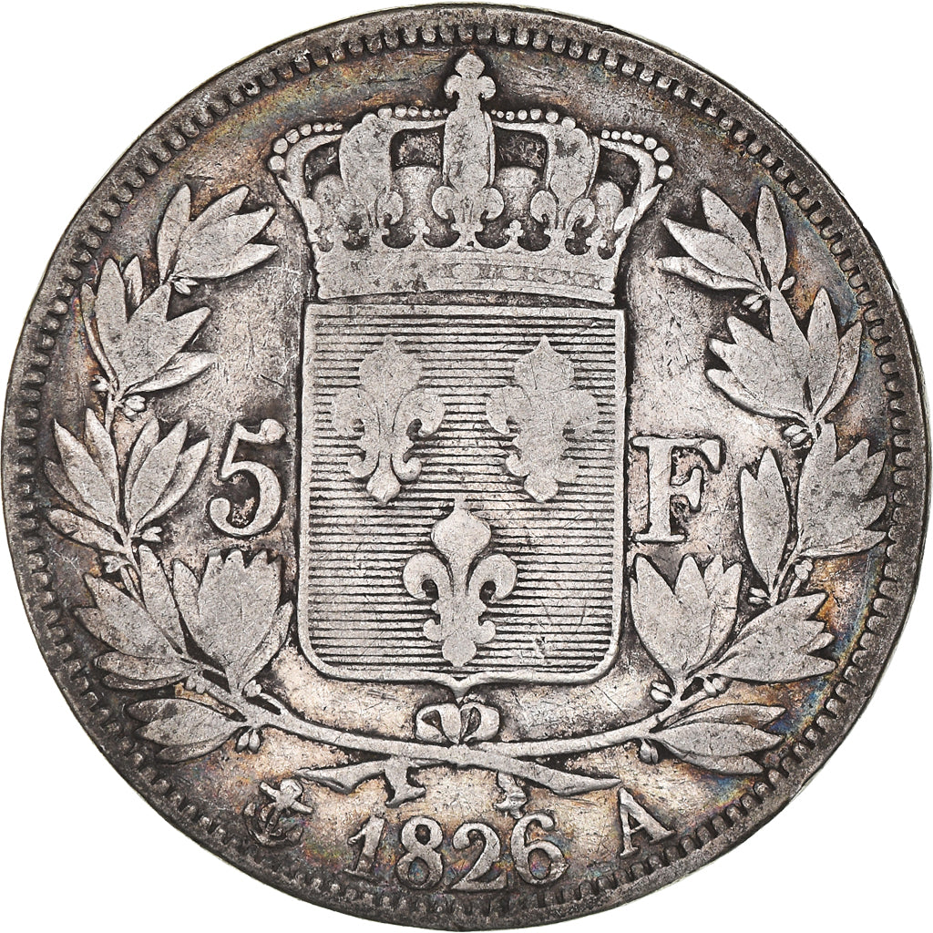 Munten, Frankrijk, Charles X, 5 Francs, 1826, Paris, FR, Zilver, KM:720.1