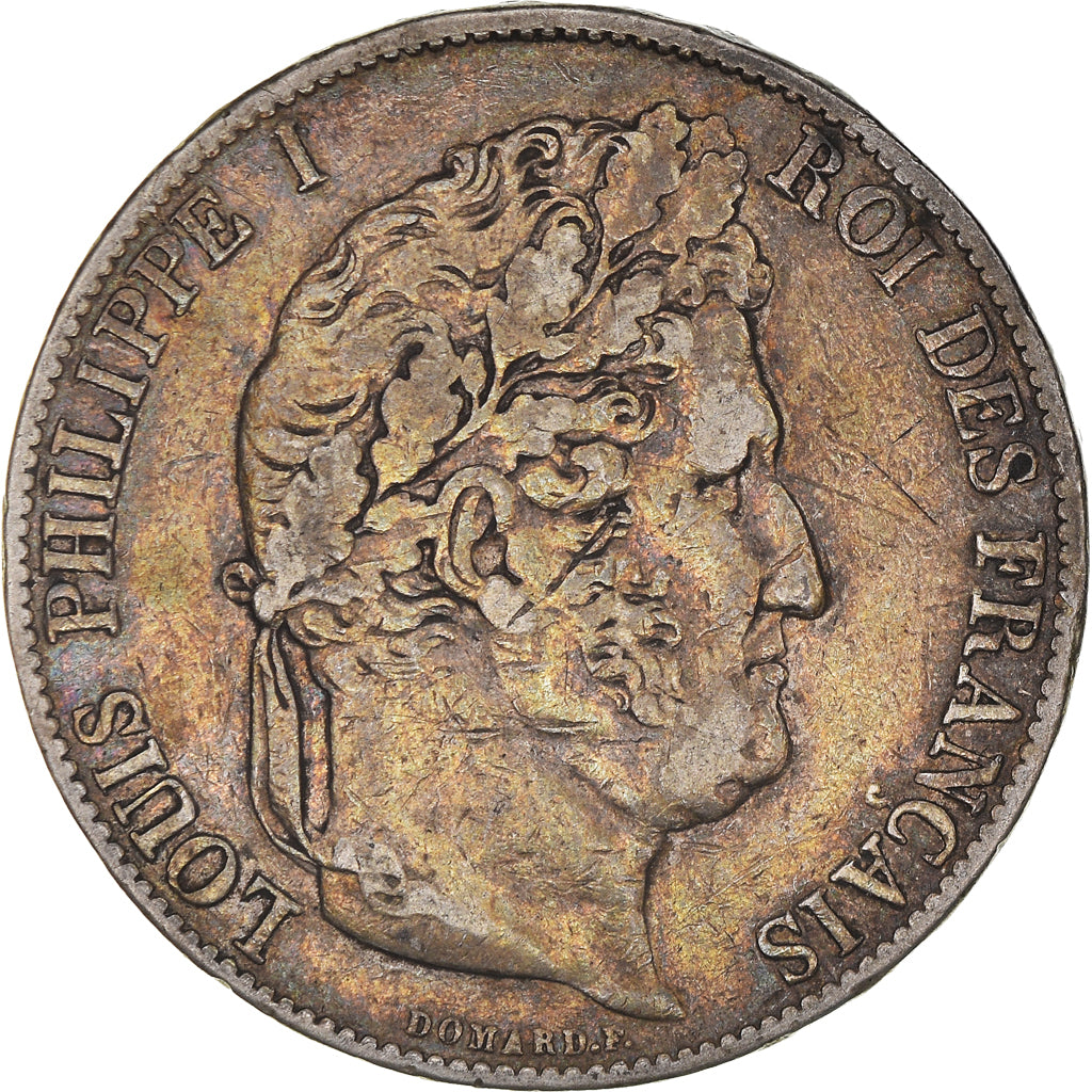 Coin, France, Louis-Philippe, 5 Francs, 1845, Strasbourg, VF(20-25), Silver