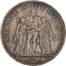 Coin, France, Hercule, 5 Francs, 1874, Paris, VF(30-35), Silver, KM:820.1