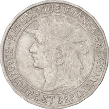 GUADELOUPE, Franc, 1921, KM #46, AU(50-53), Copper-Nickel, 25, Lecompte #57,...