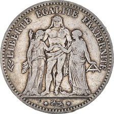 Münze, Frankreich, Hercule, 5 Francs, 1875, Bordeaux, S+, Silber, KM:820.2