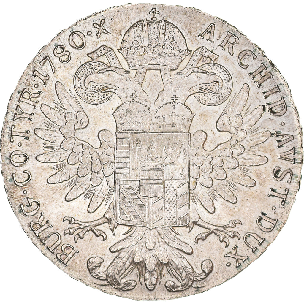 Coin, Austria, Joseph II, Thaler, 1780, Vienna, Restrike, MS(60-62), Silver
