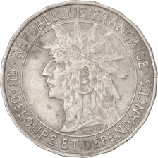 GUADELOUPE, Franc, 1921, KM #46, AU(50-53), Copper-Nickel, 25, Lecompte #57,...