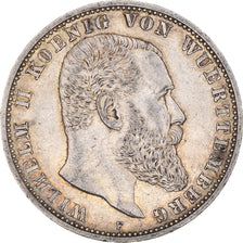 Moneta, Stati tedeschi, WURTTEMBERG, Wilhelm II, 5 Mark, 1898, Freudenstadt, BB
