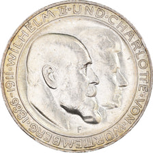 Coin, German States, WURTTEMBERG, Wilhelm II, 3 Mark, 1911, Freudenstadt