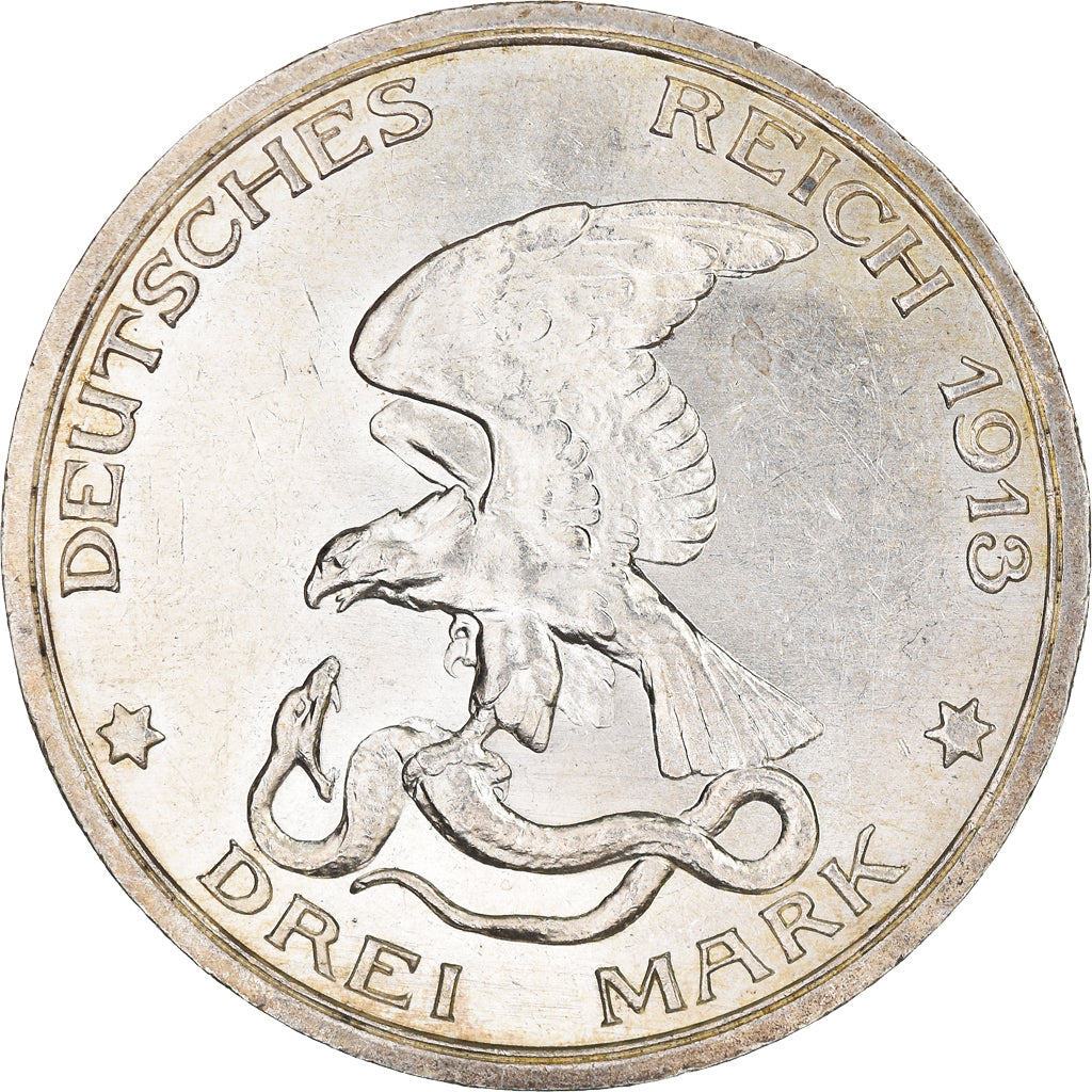Moneta, Stati tedeschi, PRUSSIA, Wilhelm II, 3 Mark, 1913, Berlin, SPL-