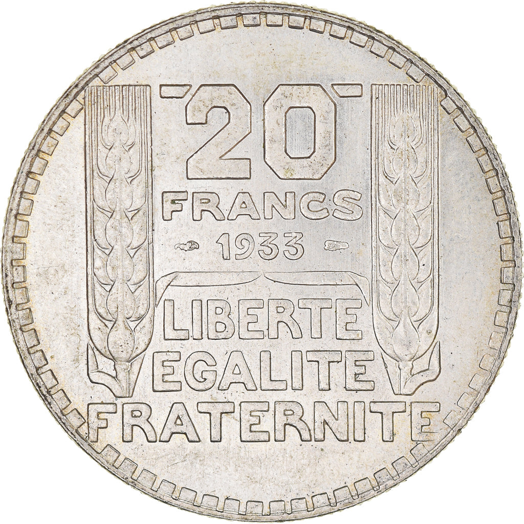 Coin, France, Turin, 20 Francs, 1933, Paris, Rameaux courts, MS(60-62), Silver