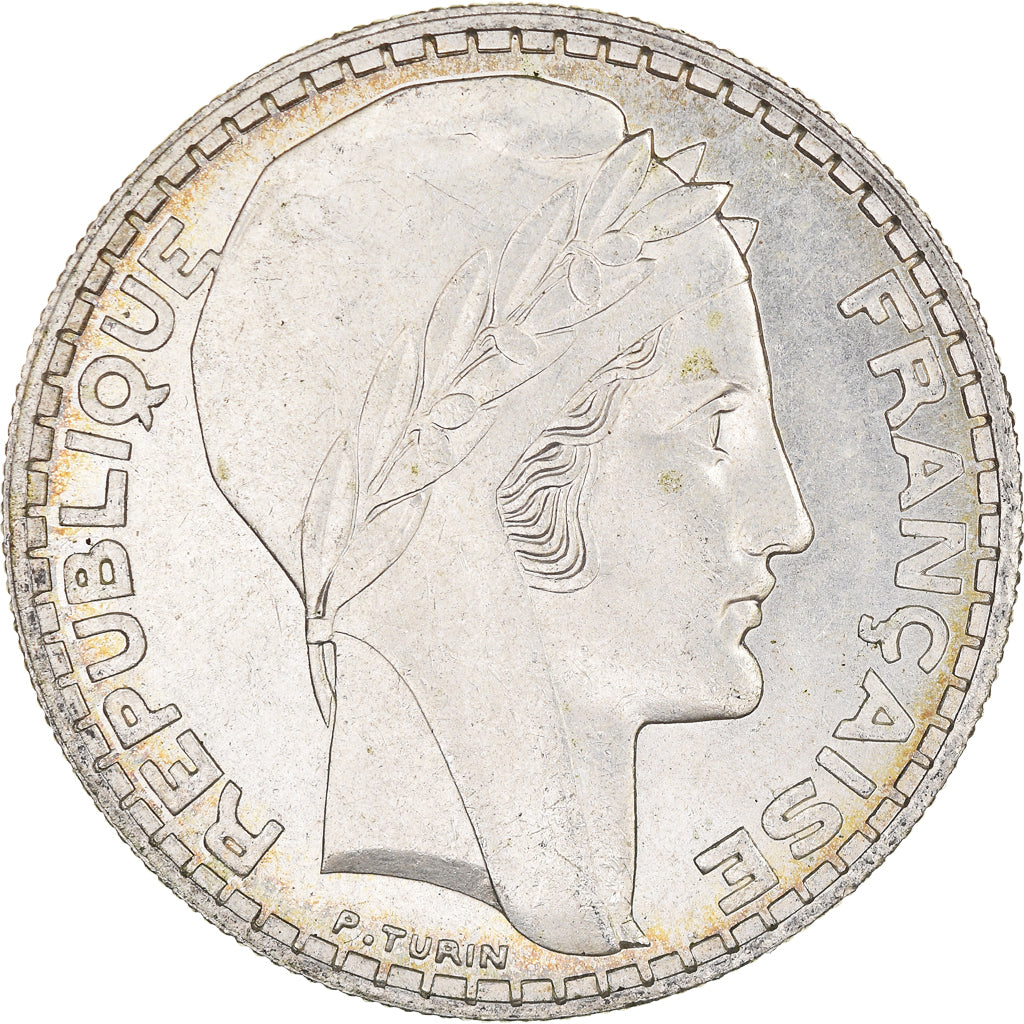 Münze, Frankreich, Turin, 20 Francs, 1933, Paris, Rameaux courts, VZ+, Silber