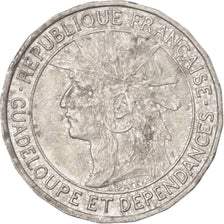 Coin, Guadeloupe, Franc, 1921, AU(50-53), Copper-nickel, KM:46, Lecompte:57