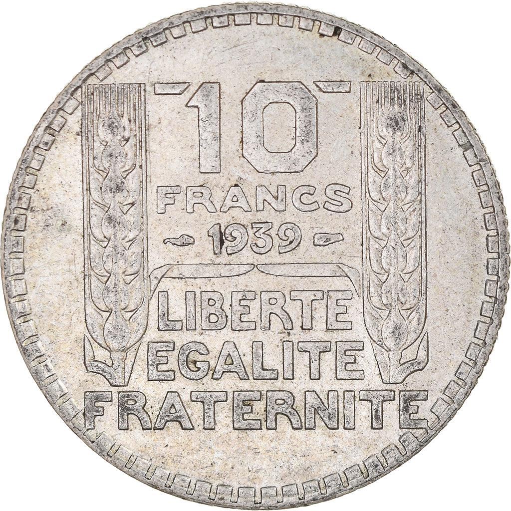 Coin, France, Turin, 10 Francs, 1939, Paris, EF(40-45), Silver, KM:878