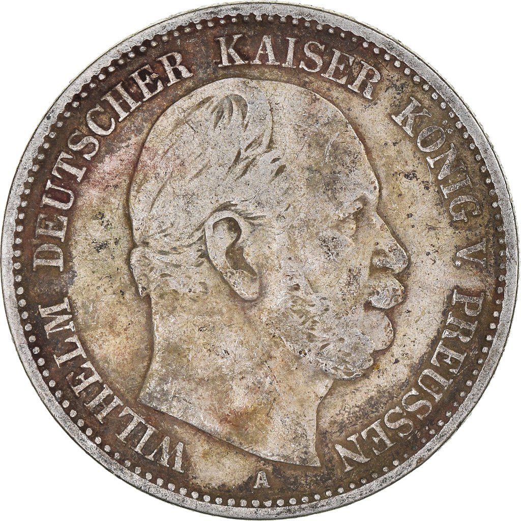 Coin, German States, PRUSSIA, Wilhelm I, 2 Mark, 1876, Berlin, VF(30-35)