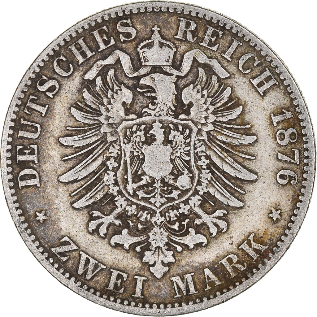 Coin, German States, PRUSSIA, Wilhelm I, 2 Mark, 1876, Berlin, VF(30-35)