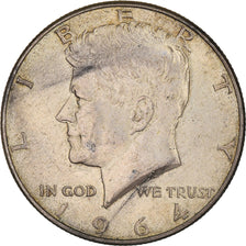 Coin, United States, Kennedy Half Dollar, Half Dollar, 1964, Denver, AU(50-53)