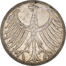 Monnaie, République fédérale allemande, 5 Mark, 1958, Karlsruhe, TTB, Argent
