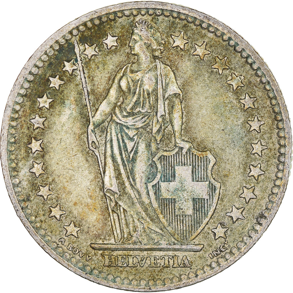 Münze, Schweiz, 2 Francs, 1958, Bern, SS, Silber, KM:21