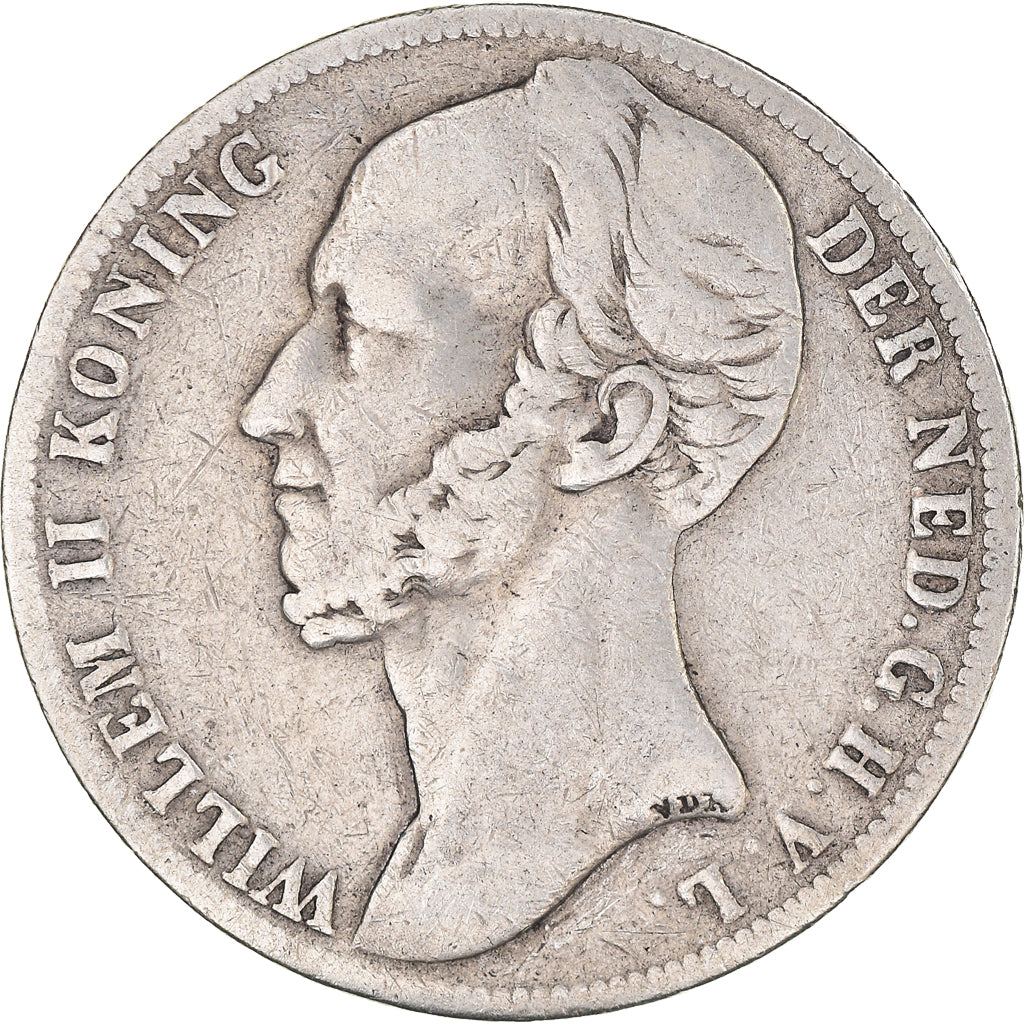 Coin, Netherlands, William II, Gulden, 1848, Utrecht, VF(20-25), Silver, KM:66