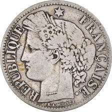 Moneta, Francia, Cérès, 2 Francs, 1870, Bordeaux, MB, Argento, KM:816.2