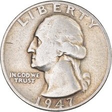 Moneda, Estados Unidos, Washington Quarter, Quarter, 1947, U.S. Mint, Denver