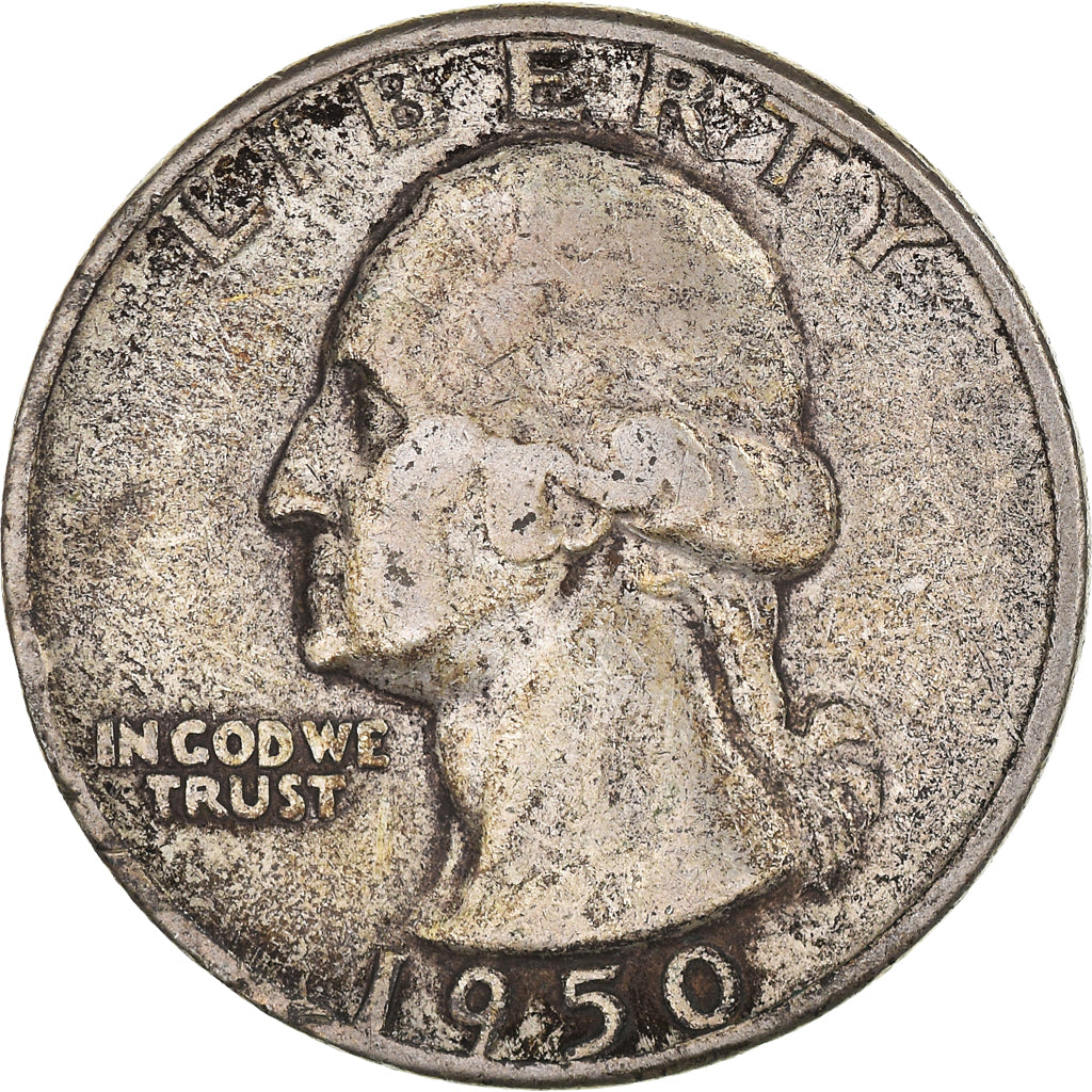 Coin, United States, Washington Quarter, Quarter, 1950, U.S. Mint, Philadelphia