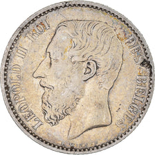 Moneta, Belgio, Leopold II, Franc, 1886, MB+, Argento, KM:28.1