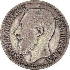 Coin, Belgium, Leopold II, Franc, 1887, VF(20-25), Silver, KM:29.1