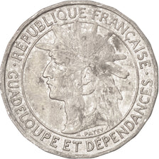 GUADELOUPE, Franc, 1921, KM #46, AU(50-53), Copper-Nickel, 25, Lecompte #57,...