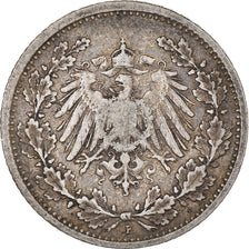 Monnaie, Empire allemand, 1/2 Mark, 1905, Stuttgart, TTB, Argent, KM:17