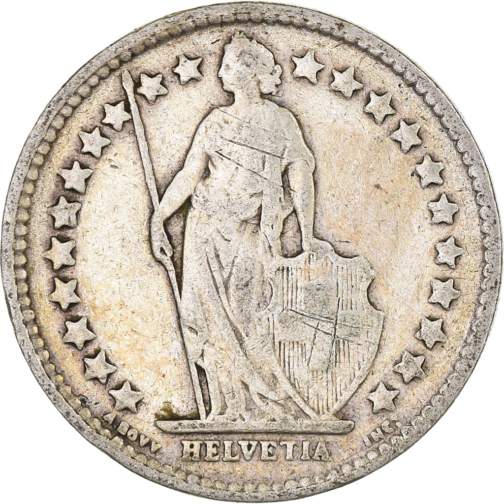 Coin, Switzerland, 1/2 Franc, 1916, Bern, VF(20-25), Silver, KM:23