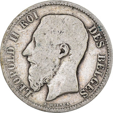 Coin, Belgium, Leopold II, 50 Centimes, 1886, F(12-15), Silver, KM:26