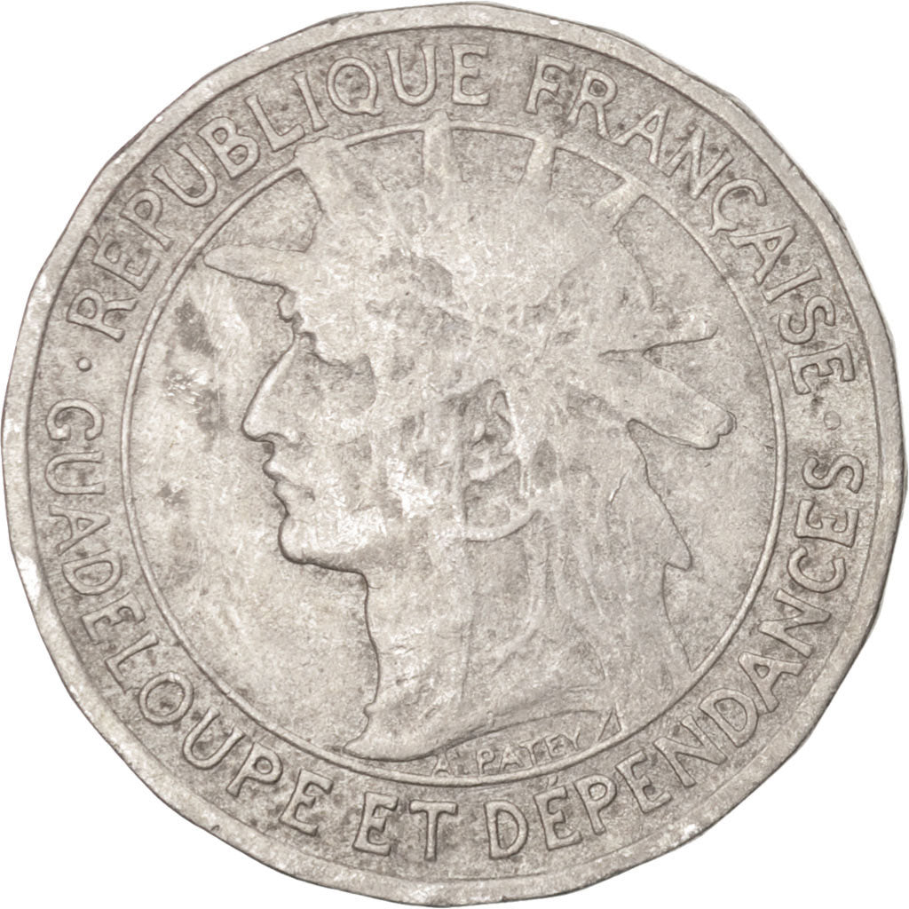 GUADELOUPE, Franc, 1903, KM #46, VF(30-35), Copper-Nickel, 25, Lecompte #57,...