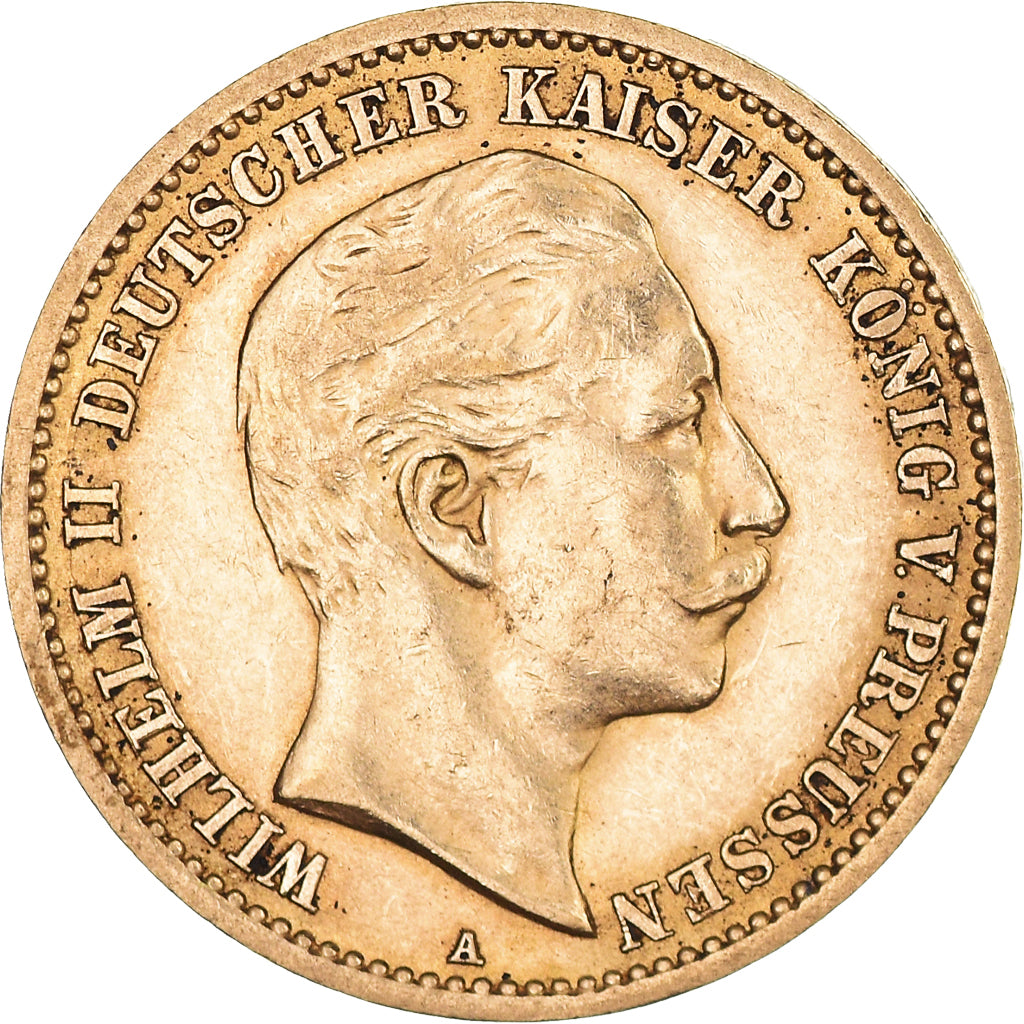 Moneta, Stati tedeschi, PRUSSIA, Wilhelm II, 10 Mark, 1910, Berlin, BB, Oro