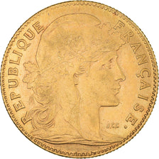 Moneta, Francia, Marianne, 10 Francs, 1911, Paris, BB+, Oro, KM:846
