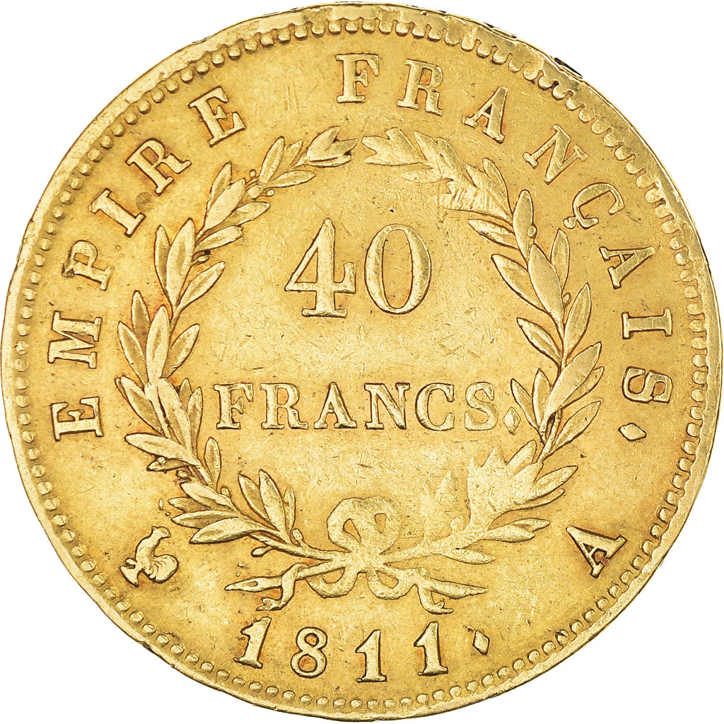 Monnaie, France, Napoléon I, 40 Francs, 1811, Paris, TTB, Or, Gadoury:1084