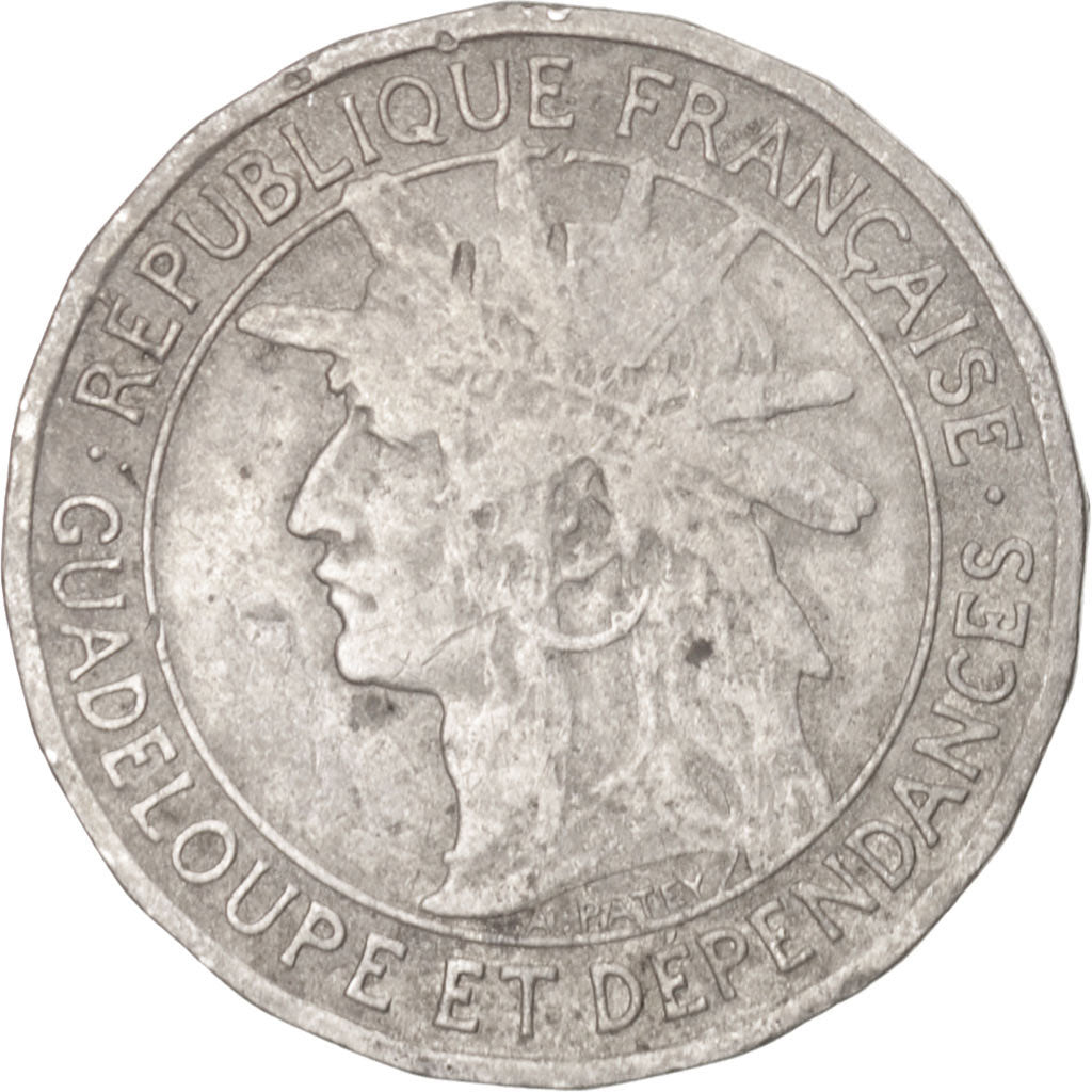 GUADELOUPE, Franc, 1903, KM #46, VF(30-35), Copper-Nickel, 25, Lecompte #57,...