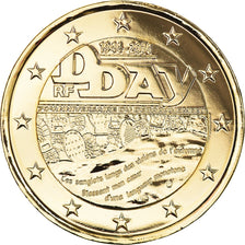 France, 2 Euro, D-Day, 2014, gold-plated coin, SPL, Bimétallique, Gadoury:18