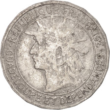 GUADELOUPE, Franc, 1921, KM #46, VF(30-35), Copper-Nickel, 25, Lecompte #57,...