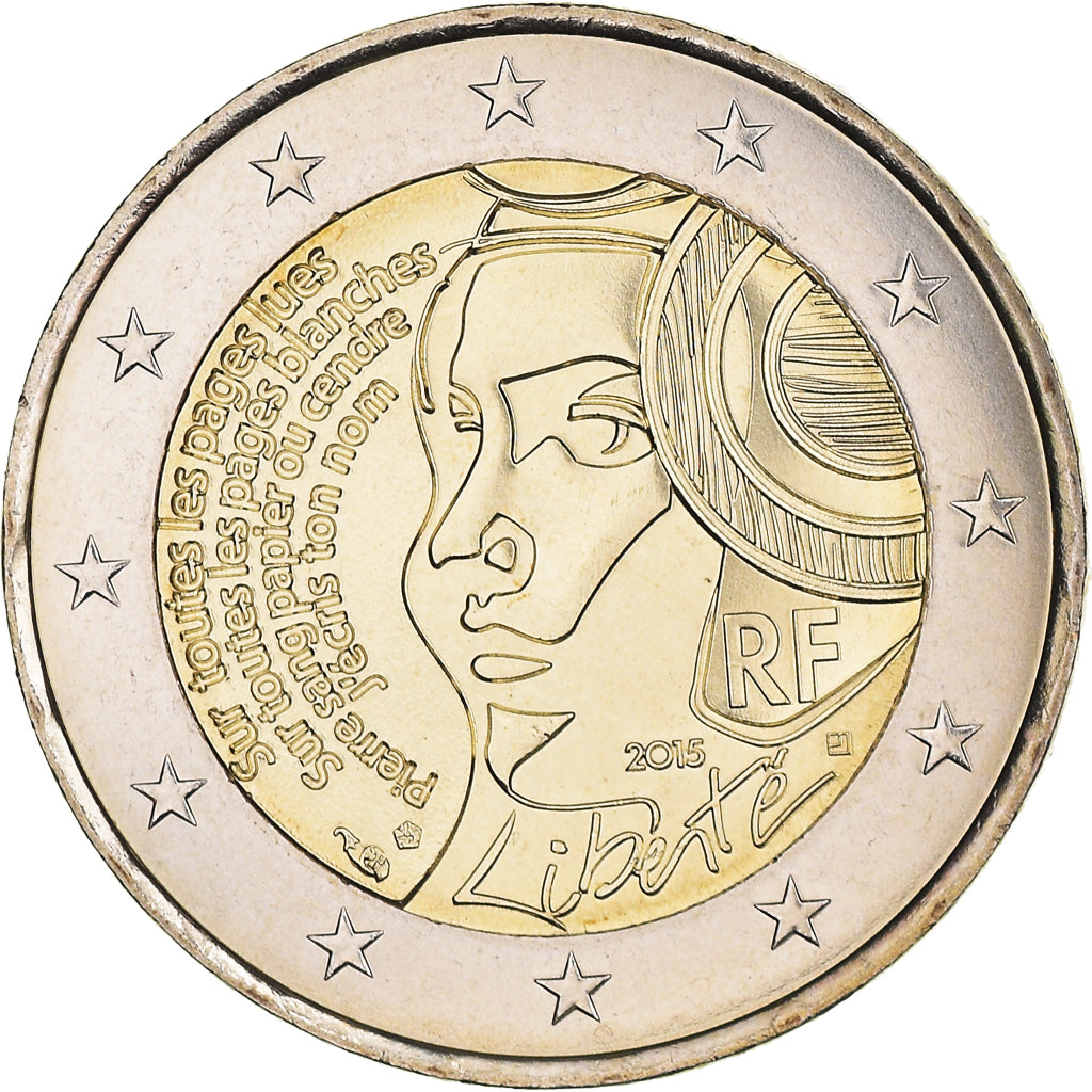 France, 2 Euro, 225ème anniversaire de la fête de la fédération, 2015