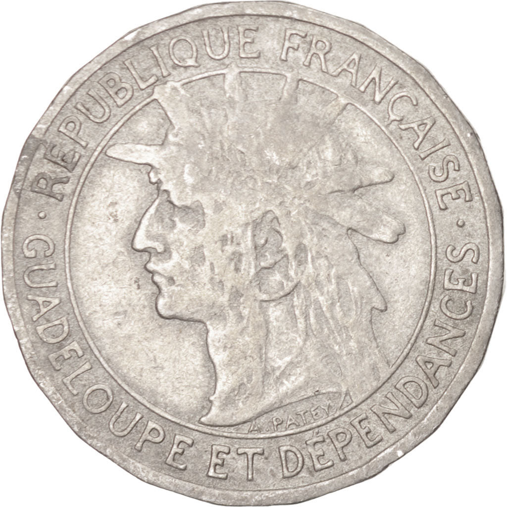 GUADELOUPE, Franc, 1903, KM #46, VF(30-35), Copper-Nickel, 25, Lecompte #57,...