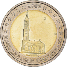 GERMANY - FEDERAL REPUBLIC, 2 Euro, Cathédrale d'Hambourg, 2008, Hambourg