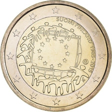 Finland, 2 Euro, 2015, 30 ans   Drapeau européen, MS(64), Bi-Metallic, KM:New