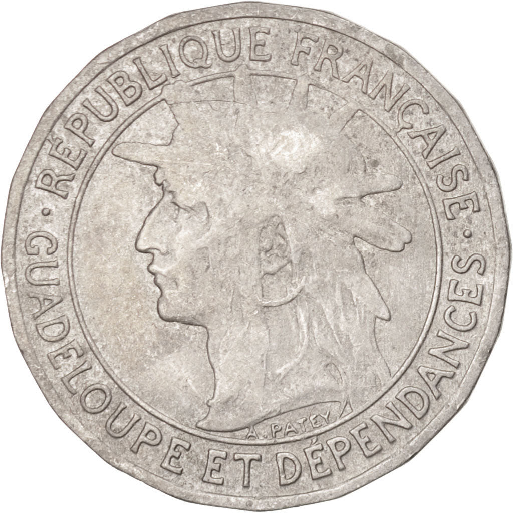 GUADELOUPE, Franc, 1903, KM #46, VF(30-35), Copper-Nickel, 25, Lecompte #57,...