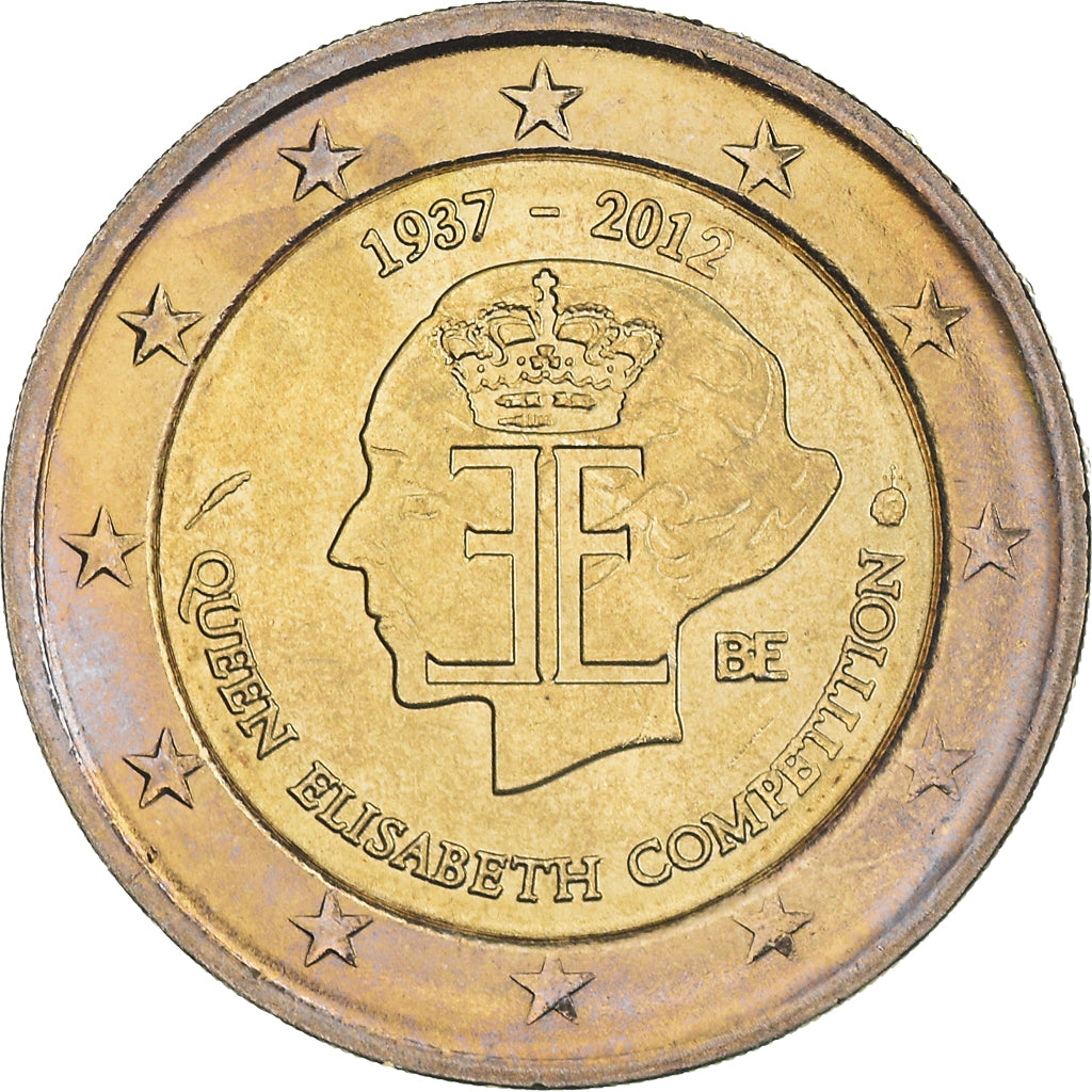 Belgium, 2 Euro, Queen Elisabeth, 2012, MS(63), Bi-Metallic, KM:317