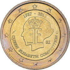 Bélgica, 2 Euro, Queen Elisabeth, 2012, MS(63), Bimetálico, KM:317