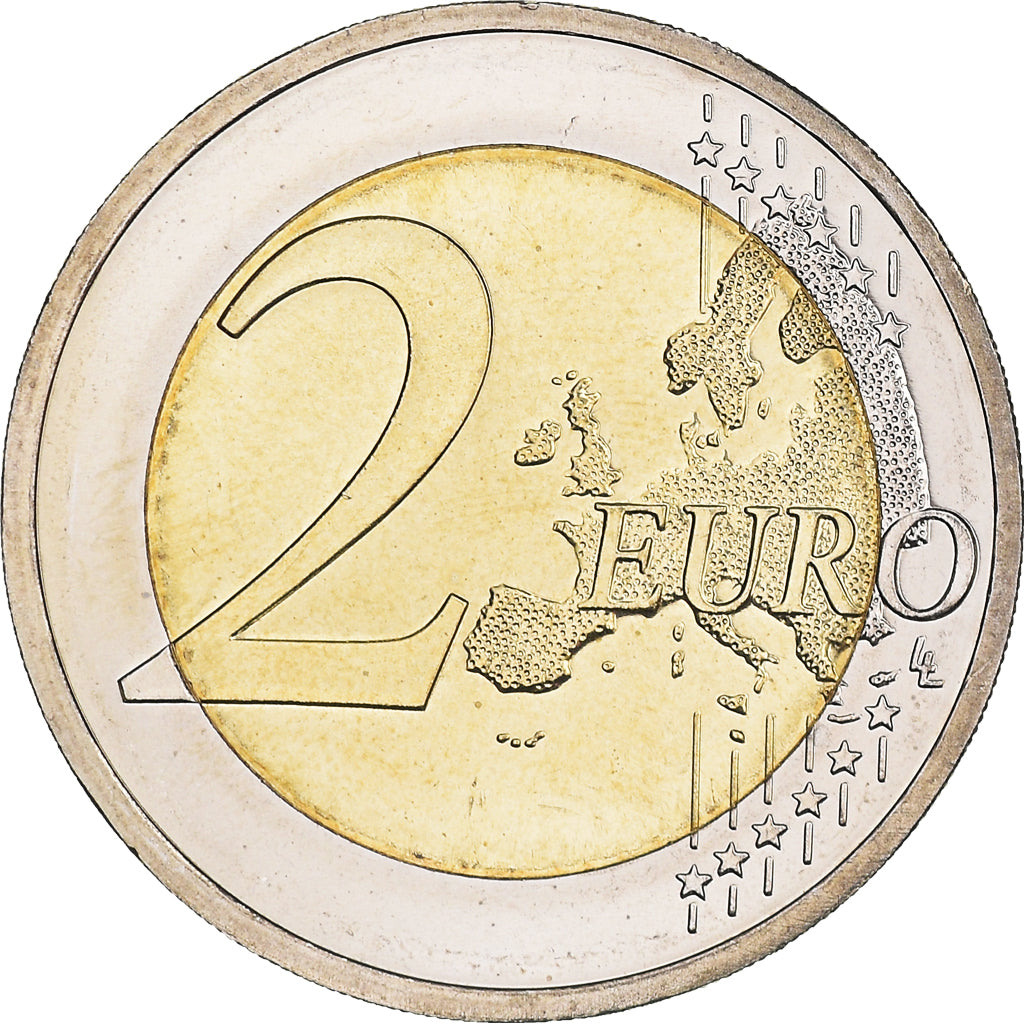 Niemcy, 2 Euro, Hessen, 2015, Karlsruhe, AU(55-58), Bimetaliczny, KM:New