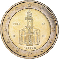 GERMANIA - REPUBBLICA FEDERALE, 2 Euro, Hessen, 2015, Munich, SPL, Bi-metallico