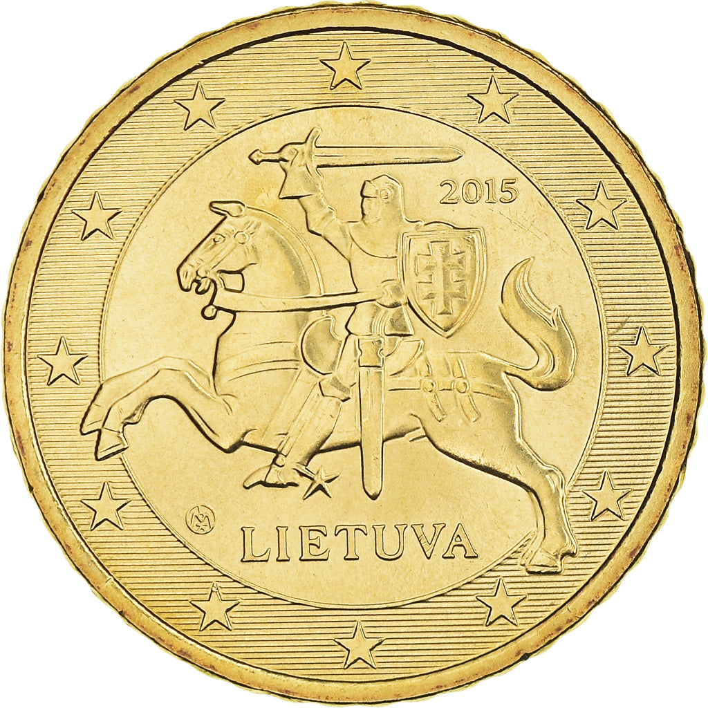 Lithuania, 50 Euro Cent, 2015, MS(64), Brass